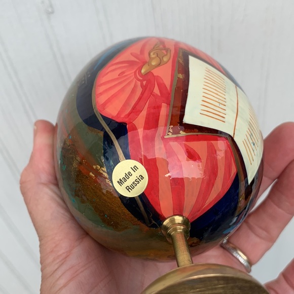 Russian hand painted Icon egg 30388 gold flake - Picture 6 of 13